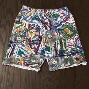 Abstract stretchy shorts
